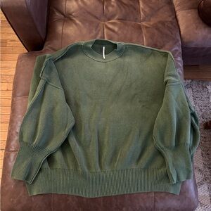 Green Free People Easy Street Sweater - Size L
